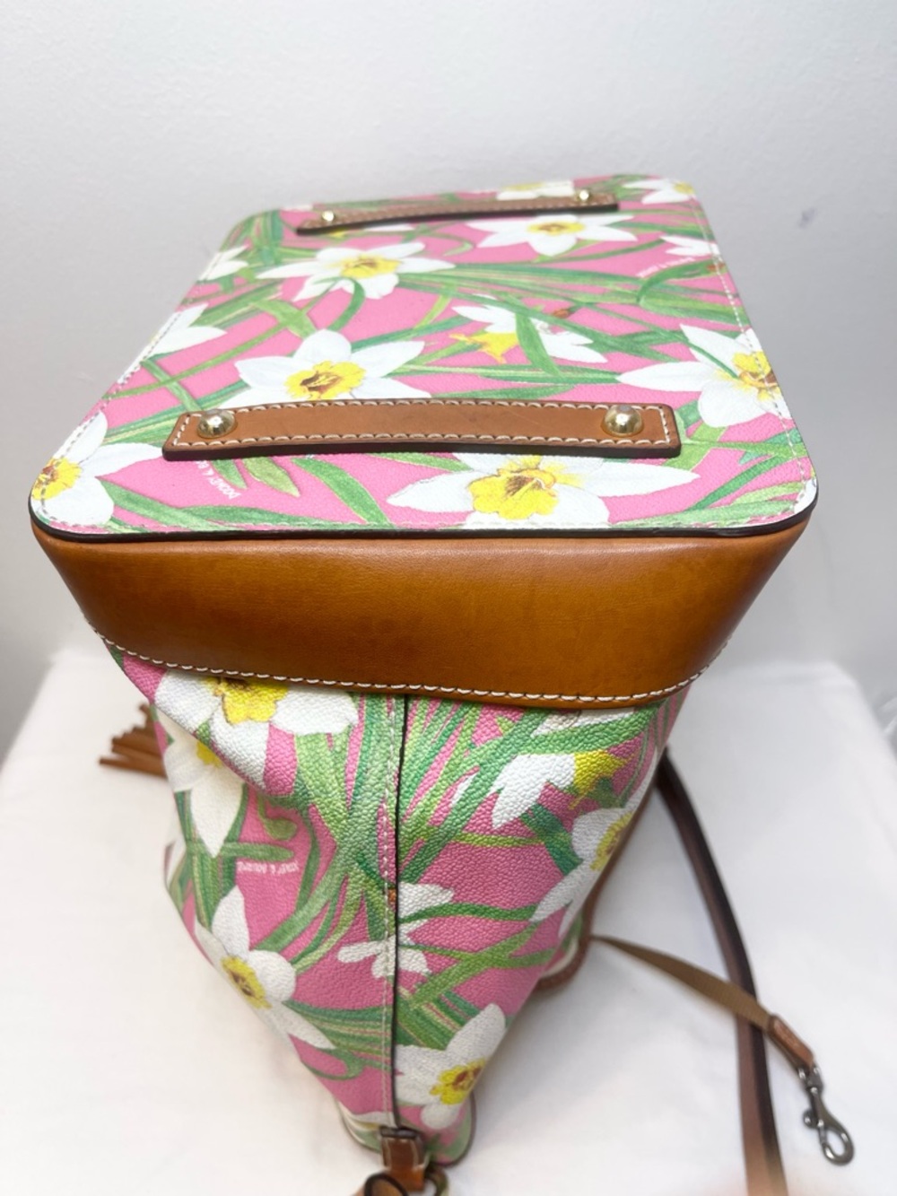 Dooney & Bourke Daffodil Botanical Drawstring Bucket Bag - Picture 8 of 11